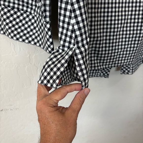 Investments Gold Label Taylor style Black and White Gingham Button Down Shirt - Picture 6 of 9